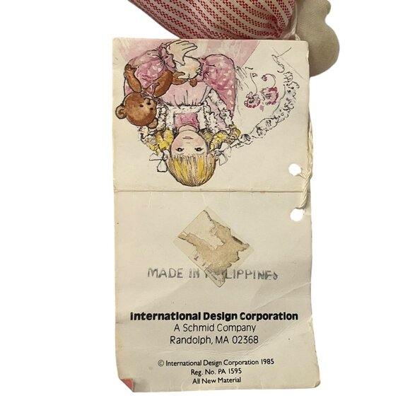 Dolls By Pauline Love U Cloth Rag Doll Red White Striped Outfit Vintage 1985 - Picture 5 of 8